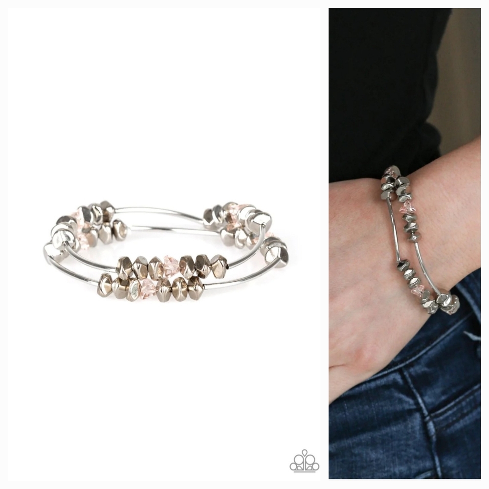 GET THE GLOW ON THE ROAD PINK BRACELET SET